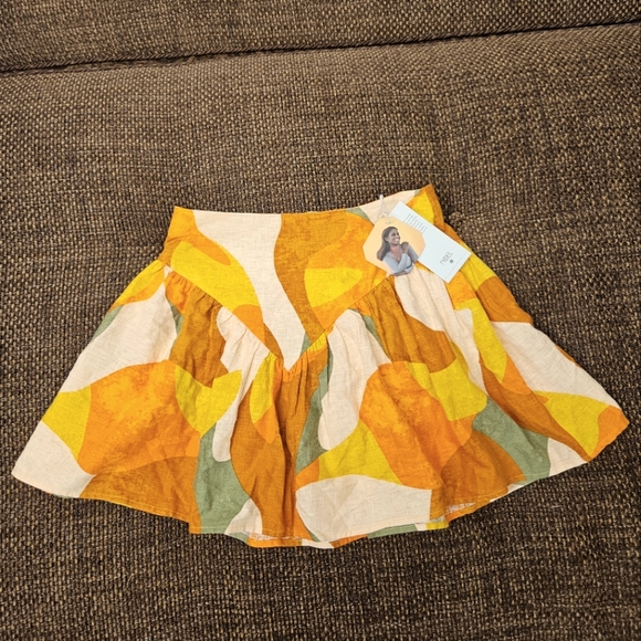 Fe Noel X Target Collaboration Linen Mini pleated Skirt NEW! - Picture 3 of 6